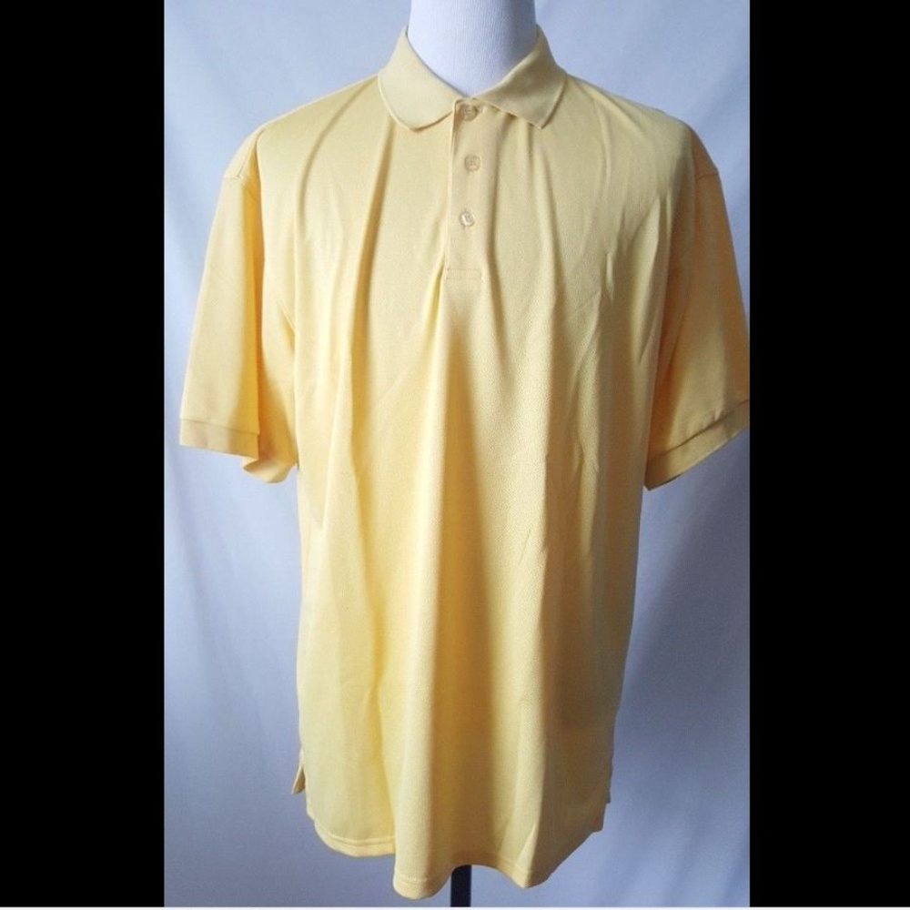 Men's Classic Clique Polo Shirt YELLOW Sz 2XL XXL